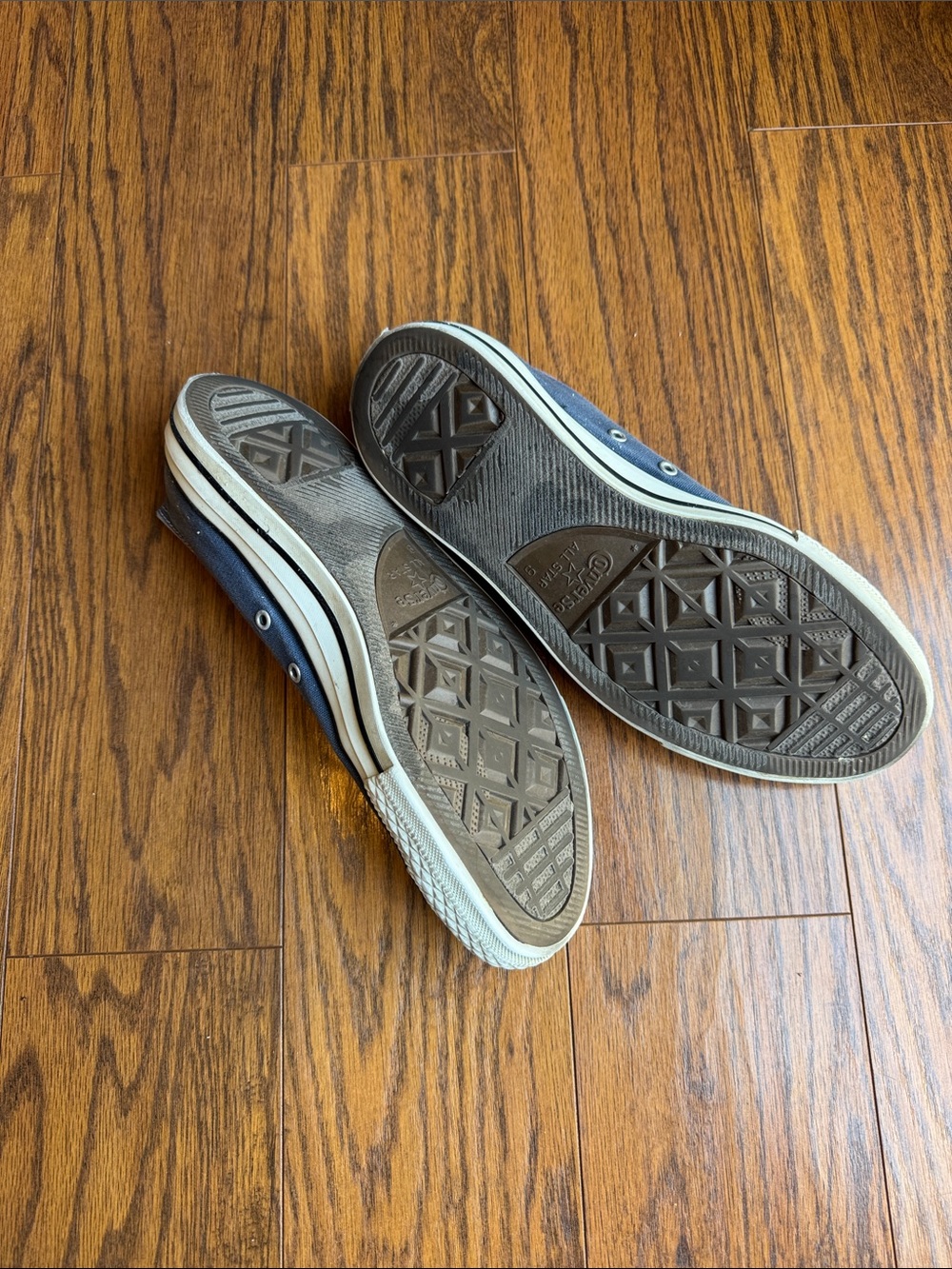 Converse Low Top Canvas Sneakers - Blue and White - Picture 2 of 6